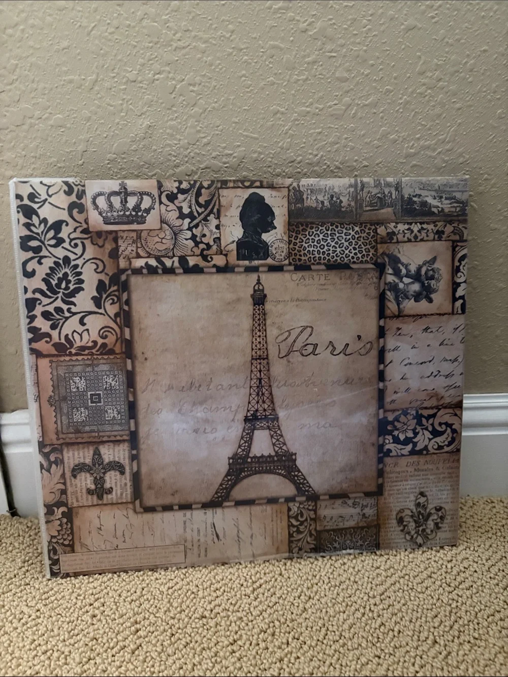 Paris Vintage Collage 12x12 Scrapbook